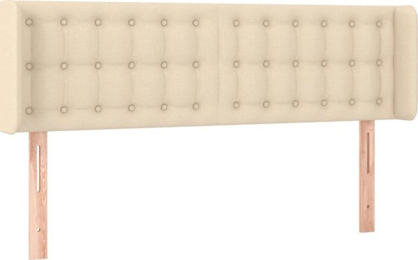 vidaXL Κεφαλάρι uszak κρεμ 147x16x78/88 cm ύφασμα