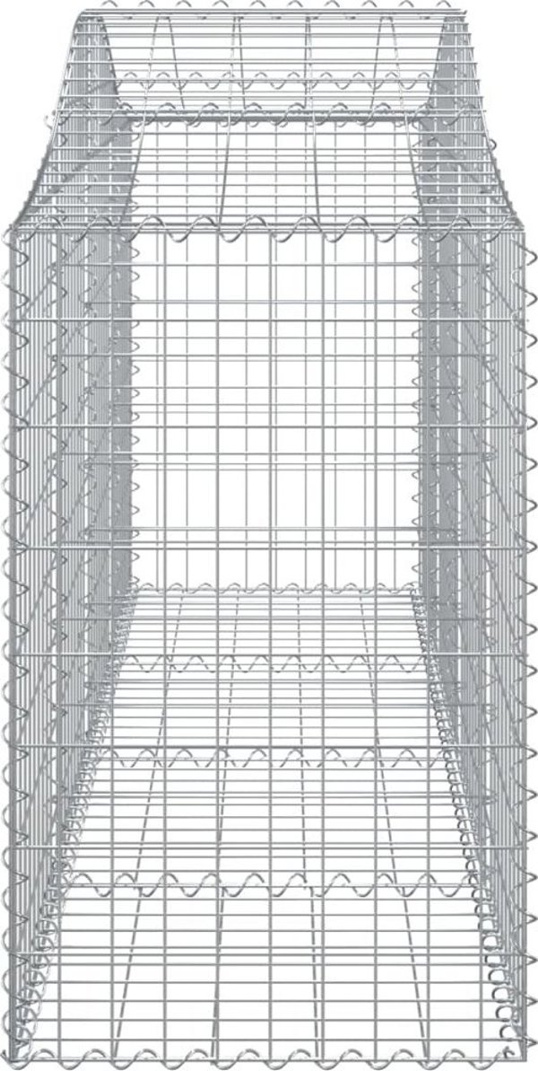 vidaXL Lukowaty kosz gabionowy, 200x50x80/100 cm, galwanizowane zelazo
