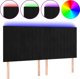 Κεφαλάρι κρεβατιού vidaXL με LED, μαύρο βελούδο, 180x5x118/128 cm