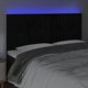 Κεφαλάρι κρεβατιού vidaXL με LED, μαύρο βελούδο, 180x5x118/128 cm