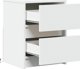 vidaXL Σετ 2 κομοδίνων με LED, λευκό, ξυλώδες υλικό