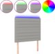 vidaXL Κεφαλάρι για κρεβάτι με LED, Ανοιχτό Γκρι, 100x5x118/128 cm, Ύφασμα