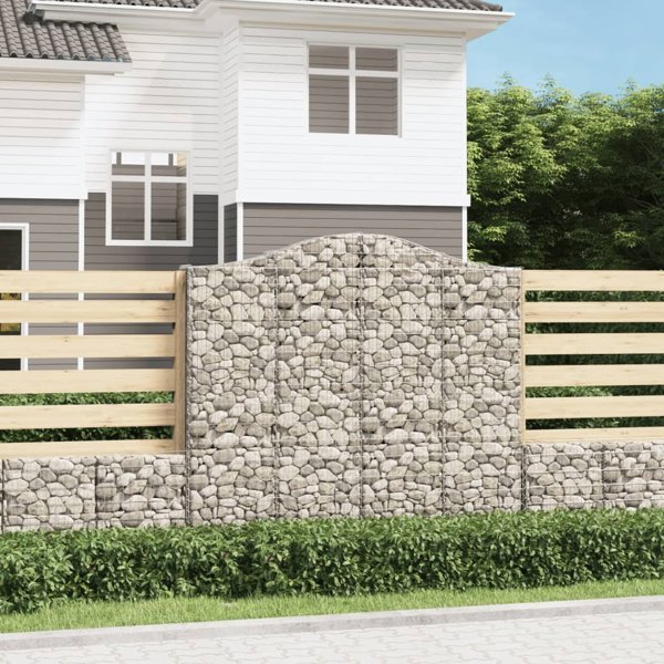 vidaXL Kosze gabionowe, 5 τεμ, 200x30x180/200 εκ, γαλβανισμένος σίδηρος