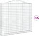 vidaXL Kosze gabionowe, 5 τεμ, 200x30x180/200 εκ, γαλβανισμένος σίδηρος