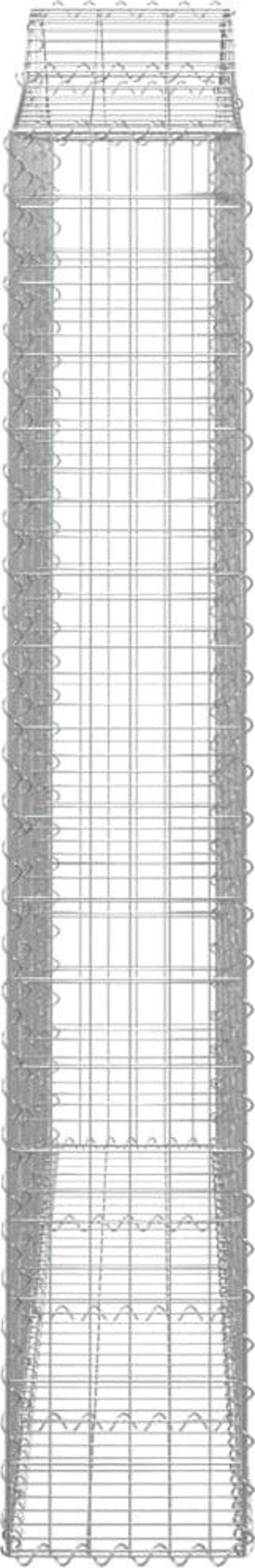 vidaXL Kosze gabionowe, 5 τεμ, 200x30x180/200 εκ, γαλβανισμένος σίδηρος