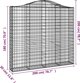 vidaXL Kosze gabionowe, 5 τεμ, 200x30x180/200 εκ, γαλβανισμένος σίδηρος