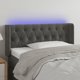 vidaXL LED κεφαλάρι κρεβατιού, σκούρο γκρι, 93x16x78/88 cm, βελούδο