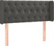 vidaXL LED κεφαλάρι κρεβατιού, σκούρο γκρι, 93x16x78/88 cm, βελούδο
