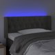 vidaXL LED κεφαλάρι κρεβατιού, σκούρο γκρι, 93x16x78/88 cm, βελούδο
