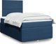 vidaXL Κρεβάτι Continental με στρώμα, μπλε, ύφασμα 120x200 εκ.
