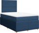 vidaXL Κρεβάτι Continental με στρώμα, μπλε, ύφασμα 120x200 εκ.