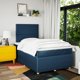 vidaXL Κρεβάτι Continental με στρώμα, μπλε, ύφασμα 120x200 εκ.