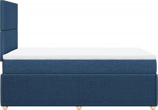 vidaXL Κρεβάτι Continental με στρώμα, μπλε, ύφασμα 120x200 εκ.
