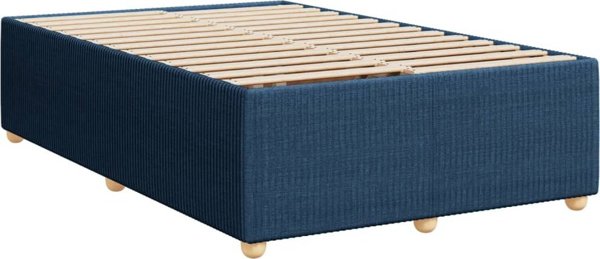 vidaXL Κρεβάτι Continental με στρώμα, μπλε, ύφασμα 120x200 εκ.