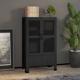 vidaXL Szafka w stylu industrialnym, czarna, 70x40x115 cm, metalowa