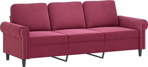 vidaXL Σετ 2 επίπλων σαλονιού βελούδο κρασί κόκκινο