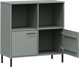 vidaXL Ράφι OSLO, μεταλλικά πόδια, γκρι, 90x35x90,5 εκ., μασίφ ξύλο