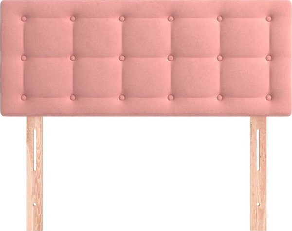 vidaXL Κεφαλάρι κρεβατιού ροζ 100x5x78/88 cm βελούδινο