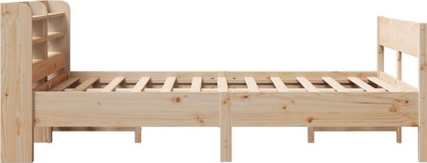 vidaXL Rama lozka bez materaca, 140x190 cm, lite drewno sosnowe
