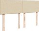 vidaXL Κρεβάτι Continental με στρώμα, εκρού, ύφασμα, 160x200 εκ