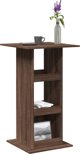 vidaXL Stolik barowy z polkami, brazowy dab, 60x60x102 cm
