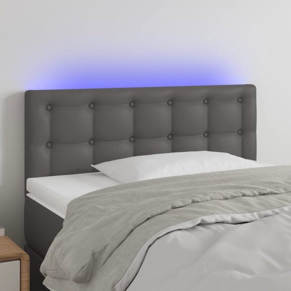vidaXL Zaglowek do lozka z LED, gkri, 80x5x78/88 cm, istingi dermati