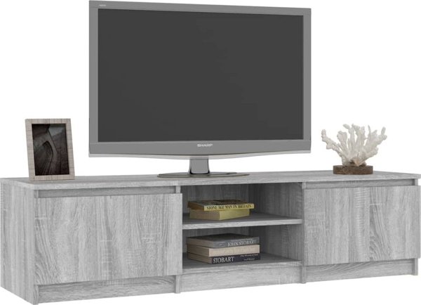vidaXL Ντουλάπι για τηλεόραση, Sonoma γκρι δρυς, 140x40x35,5 εκ