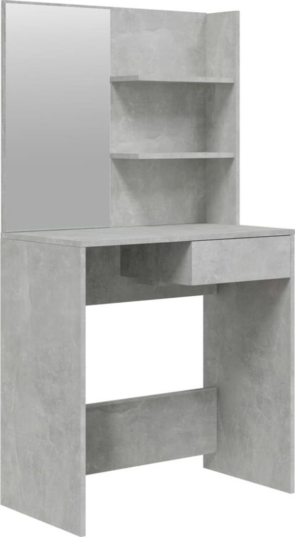 vidaXL Toaletka με Καθρέφτη, Γκρι Τσιμέντο, 74,5x40x141 cm