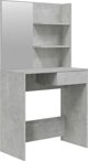 vidaXL Toaletka με Καθρέφτη, Γκρι Τσιμέντο, 74,5x40x141 cm