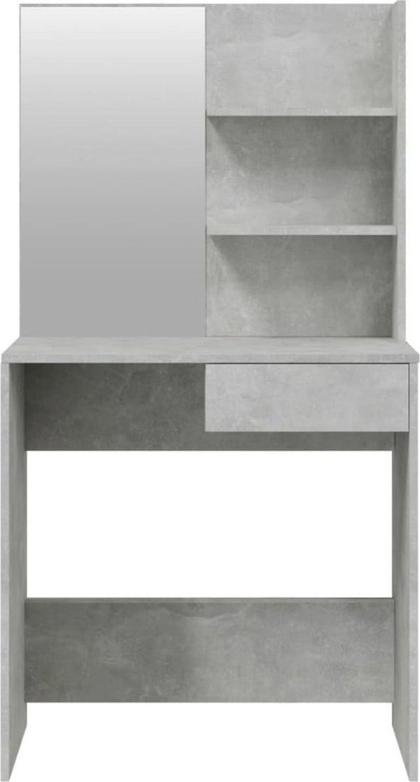 vidaXL Toaletka με Καθρέφτη, Γκρι Τσιμέντο, 74,5x40x141 cm