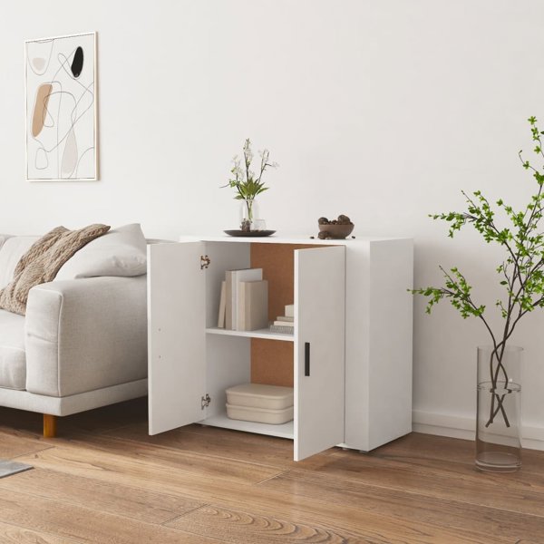 vidaXL Ντουλάπι, λευκό, 80x33x70 εκ., κατασκευασμένο από υλικό ξυλοειδές