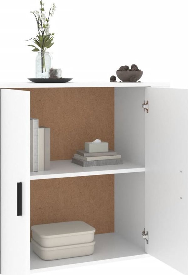 vidaXL Ντουλάπι, λευκό, 80x33x70 εκ., κατασκευασμένο από υλικό ξυλοειδές
