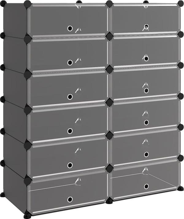vidaXL vidaXL Stojak na buty, czarny, 94,5x36,5x106 cm, PP