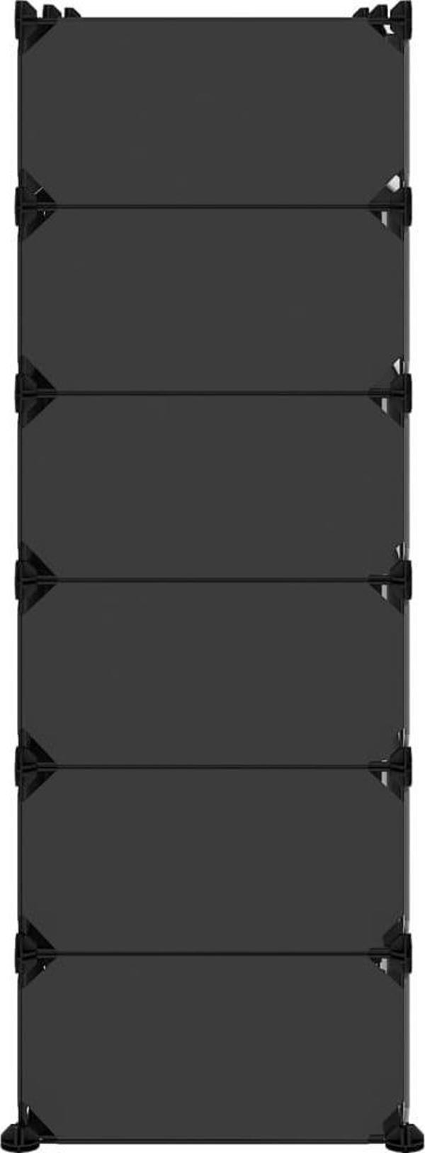 vidaXL vidaXL Stojak na buty, czarny, 94,5x36,5x106 cm, PP