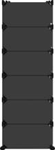 vidaXL vidaXL Stojak na buty, czarny, 94,5x36,5x106 cm, PP