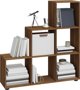 vidaXL Regal schodkowy, brazowy dab, 107 cm, material drewnopochodny
