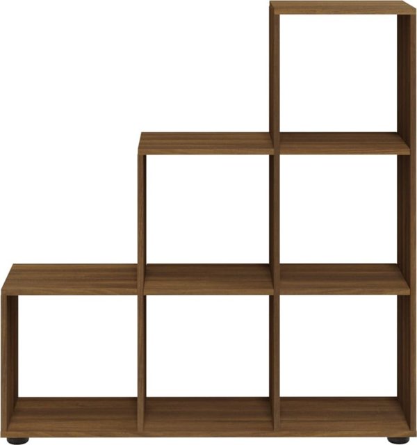 vidaXL Regal schodkowy, brazowy dab, 107 cm, material drewnopochodny