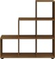 vidaXL Regal schodkowy, brazowy dab, 107 cm, material drewnopochodny