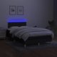 vidaXL Κρεβάτι Υφασμάτινο Κοντινεντάλ με Στρώμα, Μαύρο, 120x200 cm