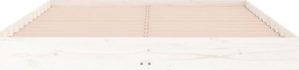 vidaXL Κρεβατοκάμαρα, λευκή, μασίφ ξύλο, 135x190 εκ, διπλό κρεβάτι