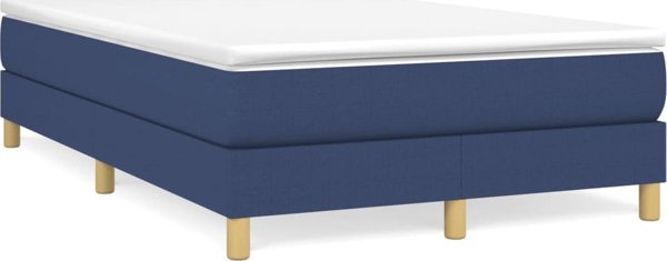 vidaXL Κρεβάτι Continental μπλε ύφασμα 120x200 cm