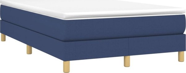 vidaXL Κρεβάτι Continental μπλε ύφασμα 120x200 cm