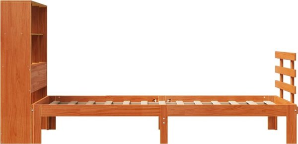 vidaXL Κρεβάτι με Ράφι, Χωρίς Στρώμα, Κερασιά, 100x200 εκ.