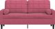 vidaXL Dwuosobowa sofa z poduszkami, winny czerwien, 140 cm, aksamit