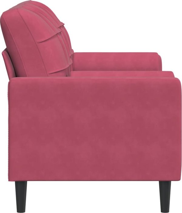 vidaXL Dwuosobowa sofa z poduszkami, winny czerwien, 140 cm, aksamit