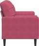 vidaXL Dwuosobowa sofa z poduszkami, winny czerwien, 140 cm, aksamit