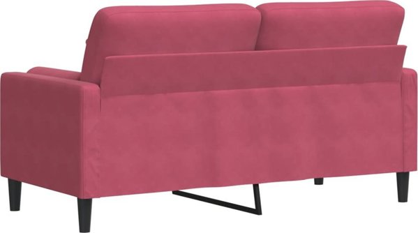 vidaXL Dwuosobowa sofa z poduszkami, winny czerwien, 140 cm, aksamit