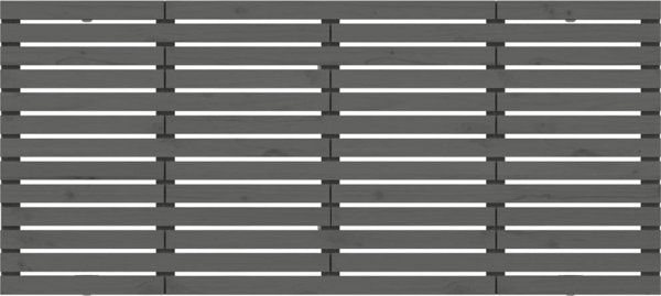 vidaXL Κεφαλάρι κρεβατιού, γκρι, 206x3x91,5 εκ, μασίφ πεύκο