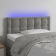 vidaXL Κεφαλάρι Κρεβατιού με LED, Ανοιχτό Γκρι, 100x5x78/88 εκ., βελούδο