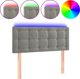 vidaXL Κεφαλάρι Κρεβατιού με LED, Ανοιχτό Γκρι, 100x5x78/88 εκ., βελούδο